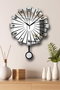 Wallity Reloj de pared decorativo Plateado
